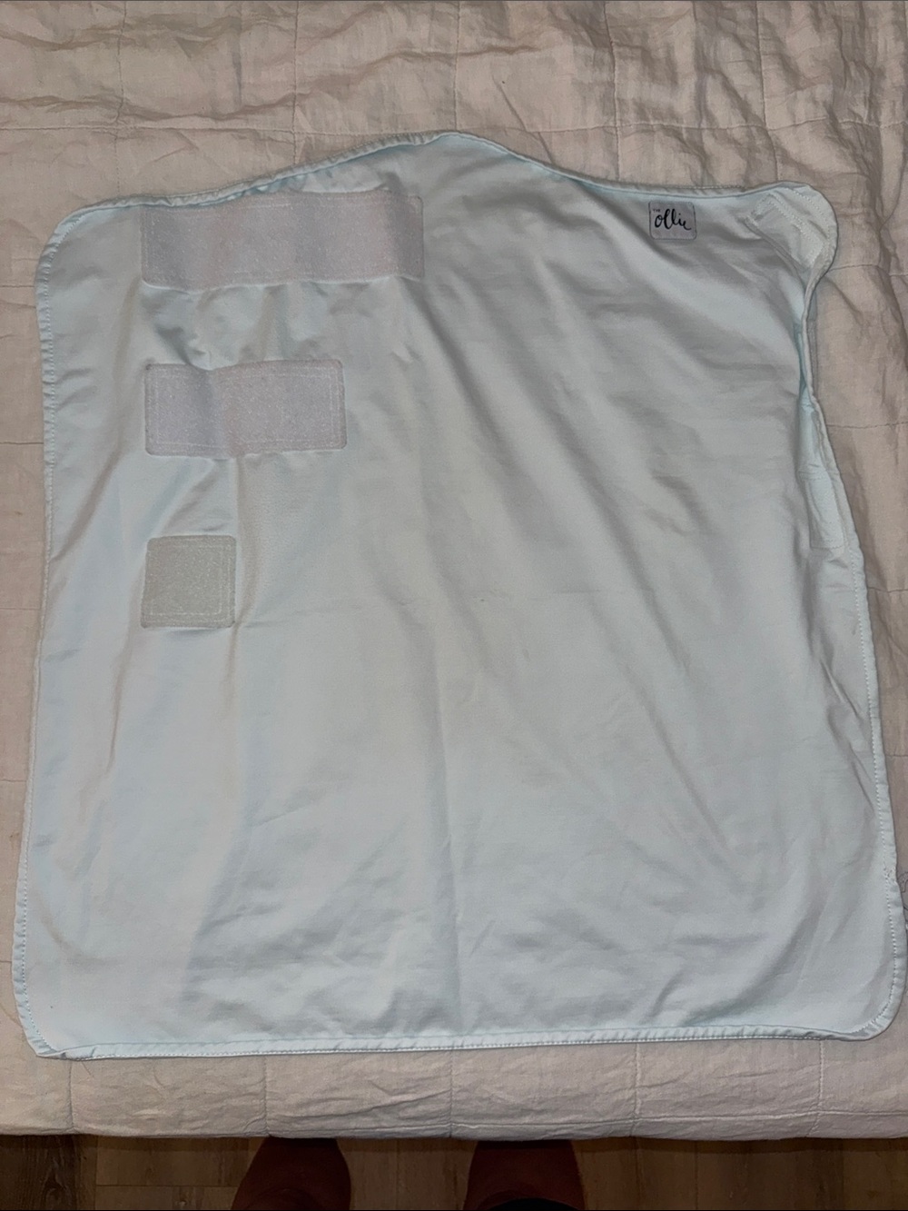 Olli White Infant Sleep Sack Swaddle - Soft Secure Velcro Closure